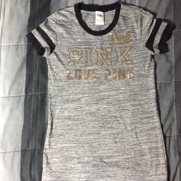 PINK Victoria's Secret Tops - Victoria’s Secret PINK sequined T-shirt